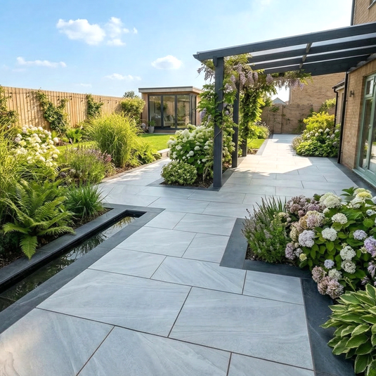 Cross Over - White Porcelain Paving Tiles - 900 x 600 x 20mm