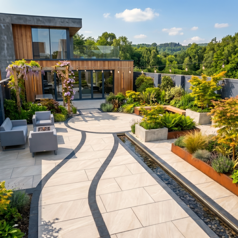 Load image into Gallery viewer, Cross Over - Beige Porcelain Paving Tiles - 900 x 600 x 20mm
