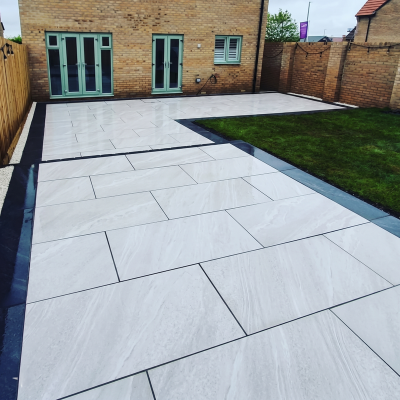 Load image into Gallery viewer, Cross Over - White Porcelain Paving Tiles - 1200 x 600 x 20mm
