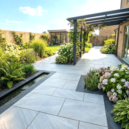 Cross Over - White Porcelain Paving Tiles - 1200 x 600 x 20mm