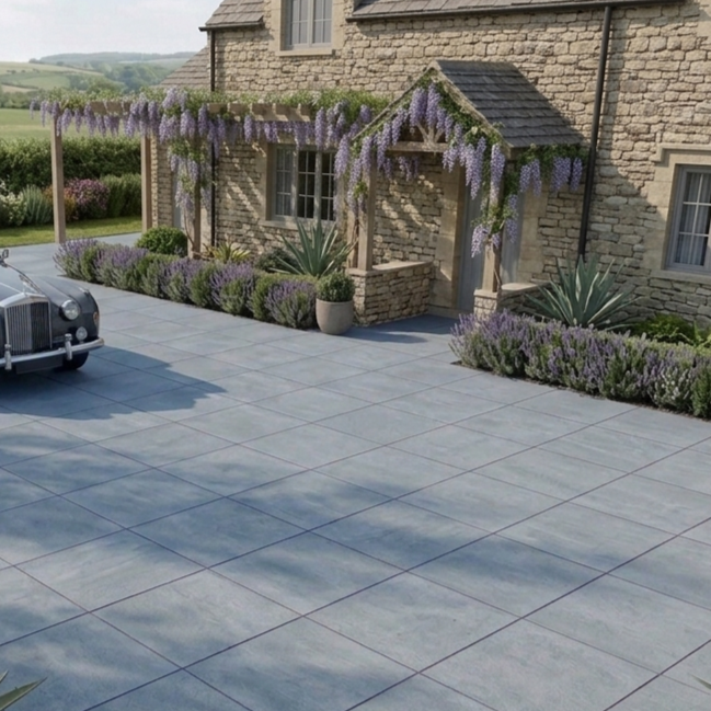 Load image into Gallery viewer, Danish - Grey Porcelain Paving Tiles - 600 x 600 x 20mm - CLEARANCE
