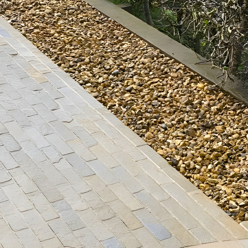 Load image into Gallery viewer, Egyptian - Beige Limestone Setts - 200 x 50 x 40mm - Sawn &amp; Tumbled

