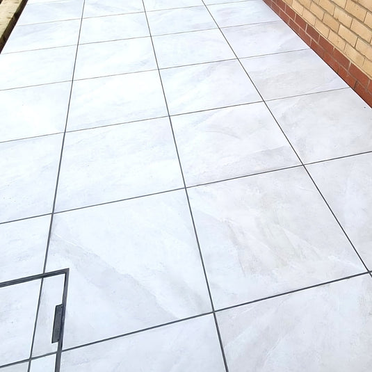 Etna - White Porcelain Paving Tiles - 600 x 600 x 20mm