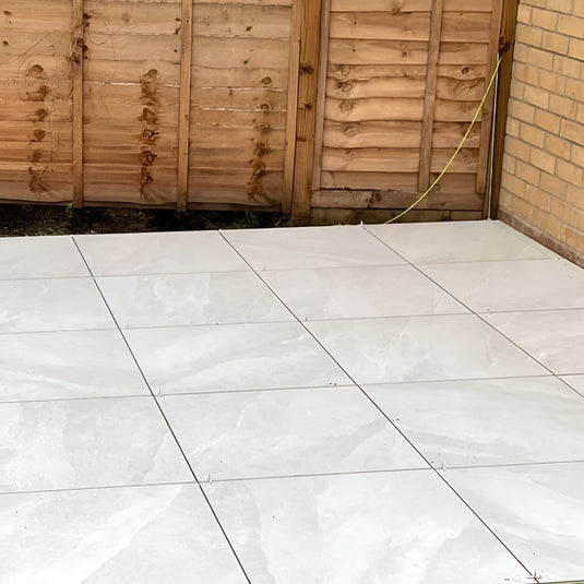 Etna - White Porcelain Paving Tiles - 600 x 600 x 20mm