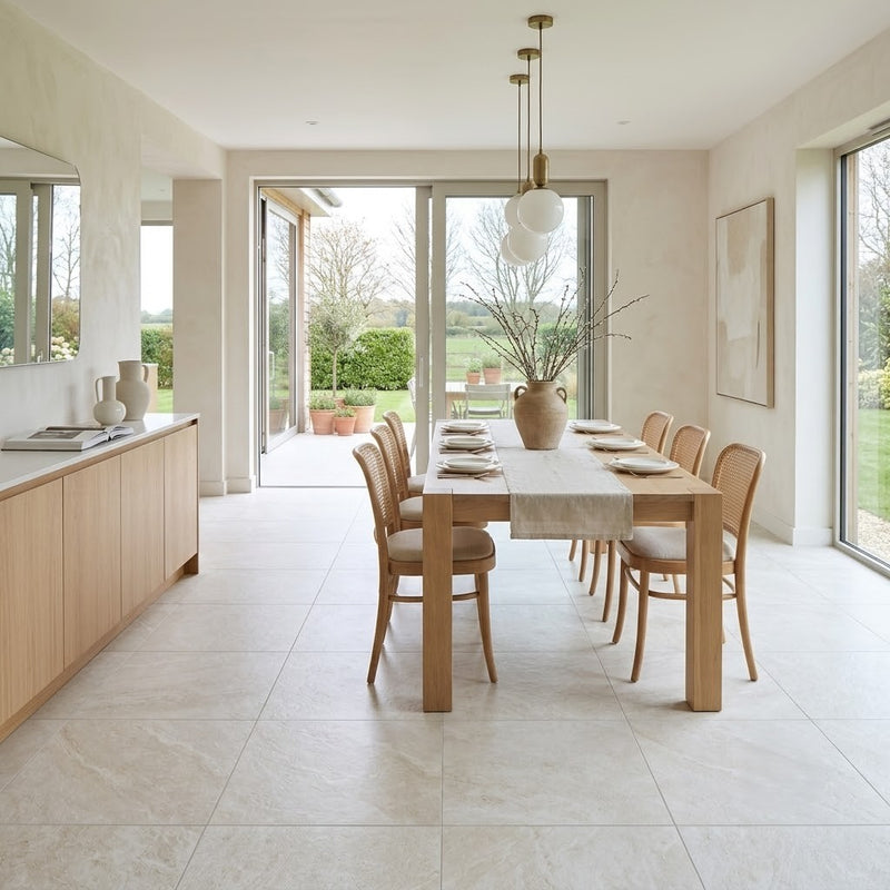 Load image into Gallery viewer, Hampton Limestone - White Porcelain Paving Tiles - 900 x 900 x 10mm

