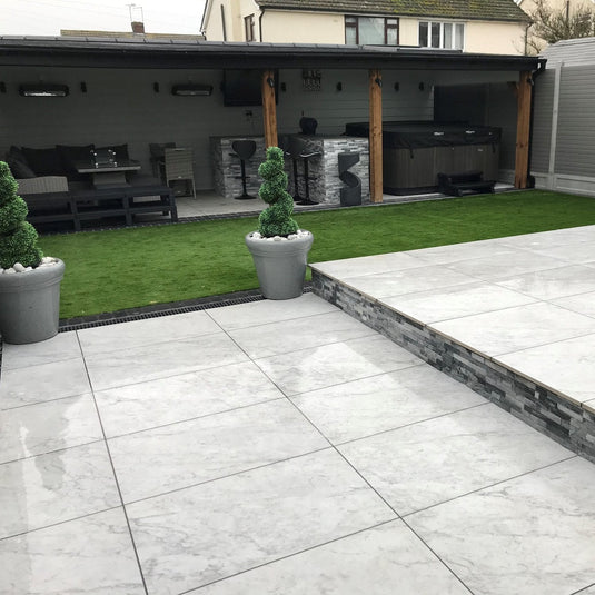 Heritage Marble - Grey Porcelain Paving Tiles - 900 x 600 x 20mm