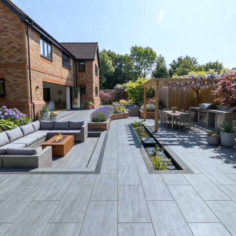 Load image into Gallery viewer, Kandala - Grey Porcelain Paving Tiles - 1200 x 600 x 20mm
