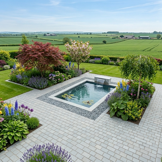Kandala - Grey Porcelain Setts - 200 x 100 x 20mm