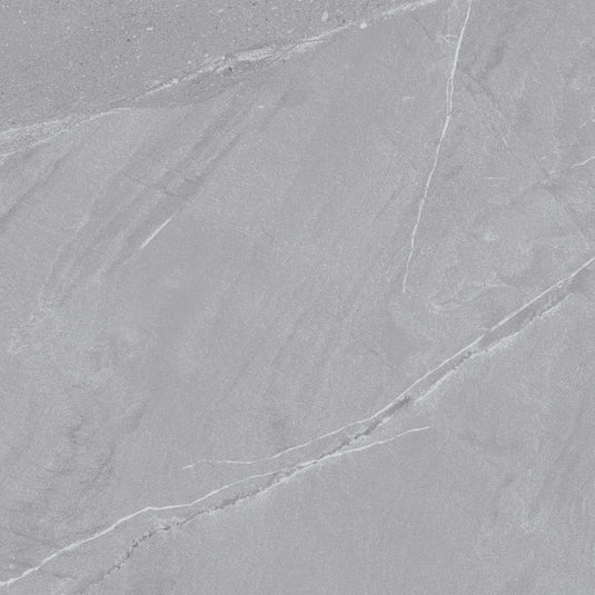 Lagom Gra - Grey Porcelain Paving Tiles - Semi-Polished Finish - 600 x 600 x 7mm