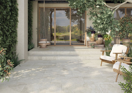 Langford - White Porcelain Paving Tiles - 900 x 600 x 10mm