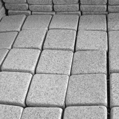 Light Grey Granite Block Paving - 140 x 140 x 50mm - Sawn, Tumbled & Honed