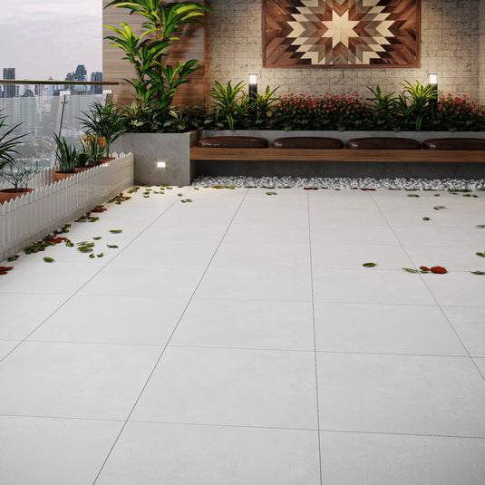 Luna Off - White - Porcelain Paving Tiles - 600 x 600 x 20mm