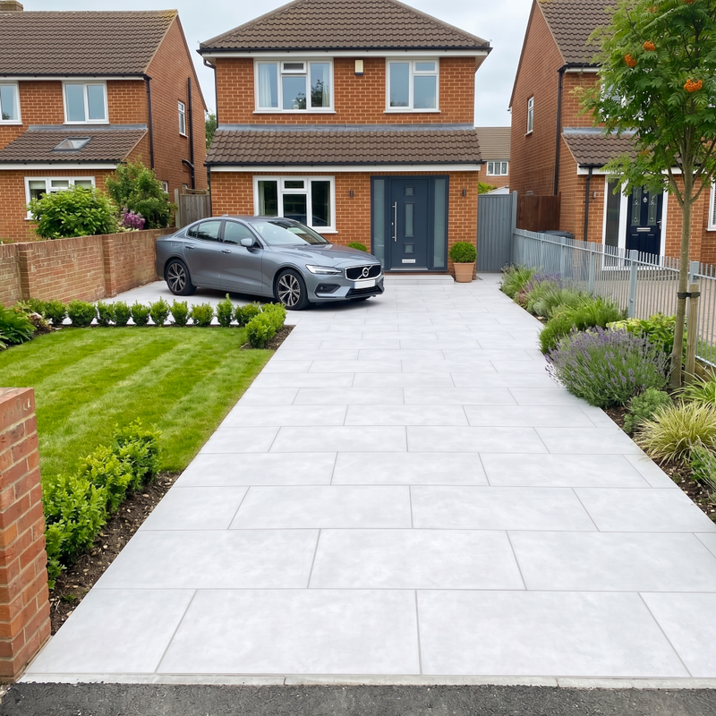 Load image into Gallery viewer, Luna - White Porcelain Paving Tiles - 1200 x 600 x 20mm
