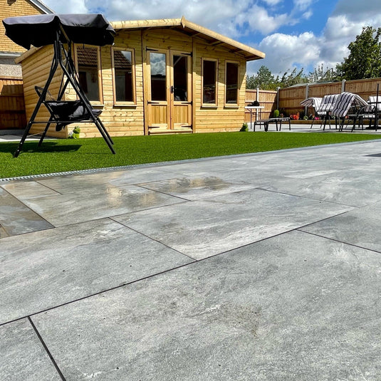 Mercury - Grey Porcelain Paving Tiles - 900 x 600 x 20mm