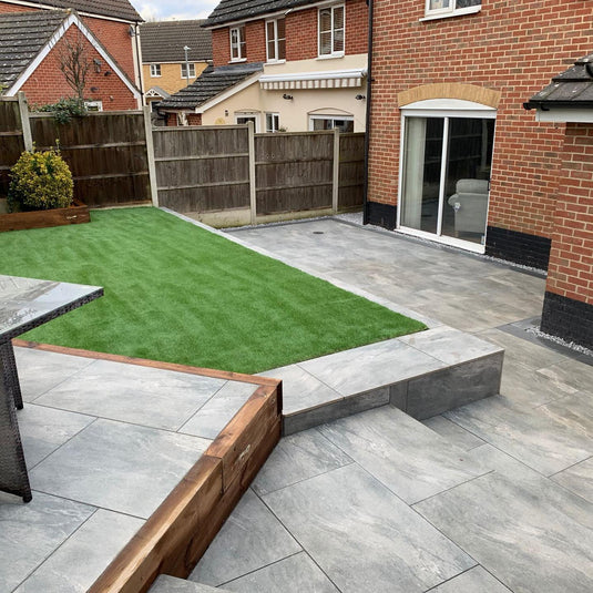 Mercury - Grey Porcelain Paving Tiles - 900 x 600 x 20mm