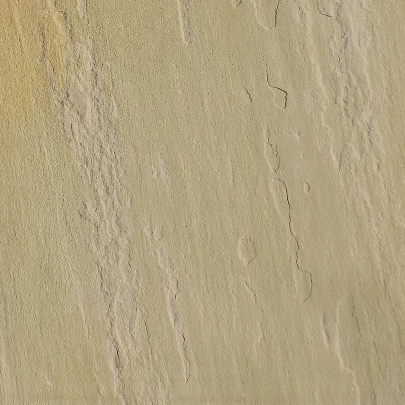 Load image into Gallery viewer, Mint Fossil Indian Sandstone Paving - Patio Pack - Mixed Sizes - Hand Cut &amp; Riven
