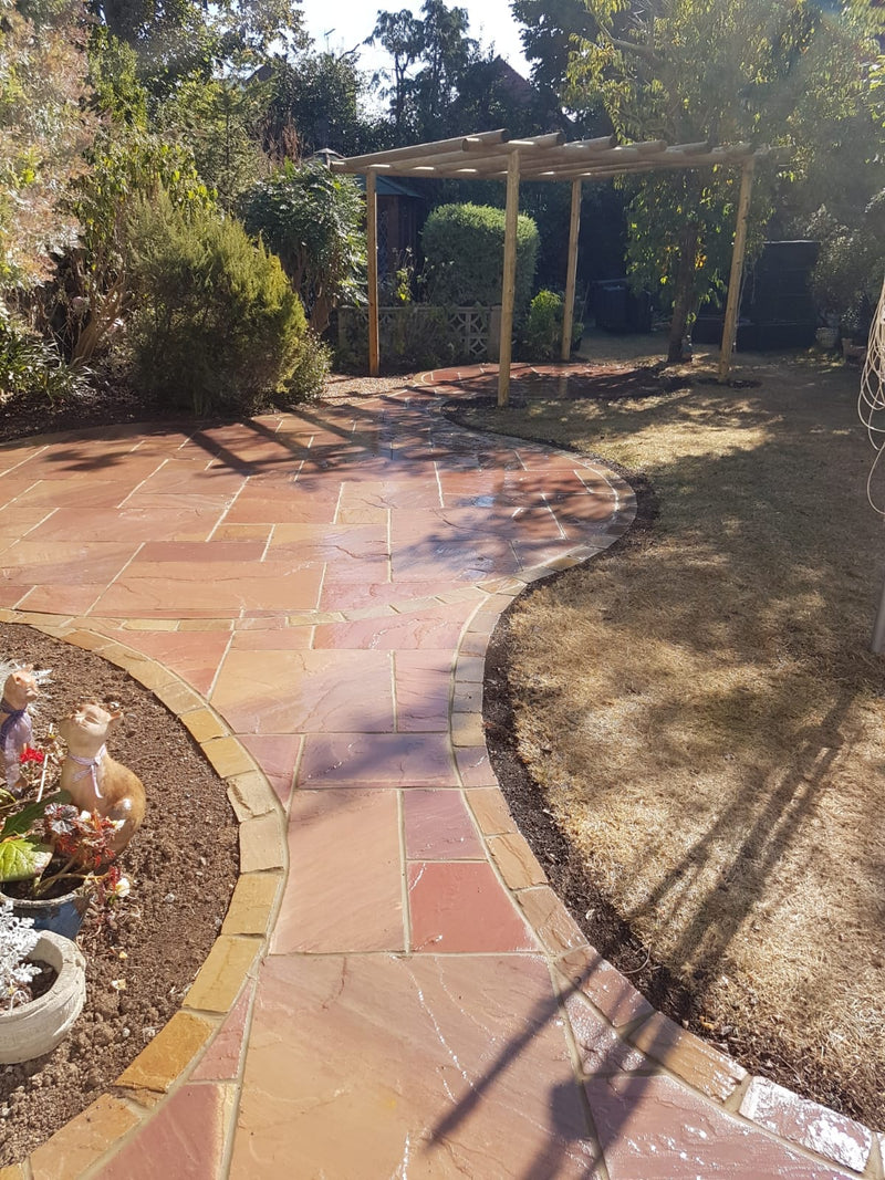 Load image into Gallery viewer, Modak Indian Sandstone Paving - 900 x 600 x 22mm - Hand Cut &amp; Riven
