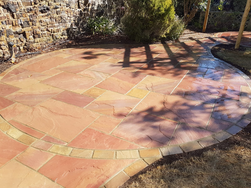 Load image into Gallery viewer, Modak Indian Sandstone Paving - Patio Pack - Mixed Sizes - Hand Cut &amp; Riven
