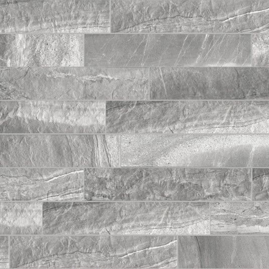 Nest Dusk- Grey Porcelain Wall Cladding Tiles - 385 x 75 x 9mm
