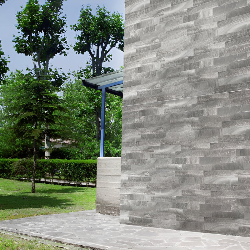 Load image into Gallery viewer, Nest Dusk- Grey Porcelain Wall Cladding Tiles - 385 x 75 x 9mm
