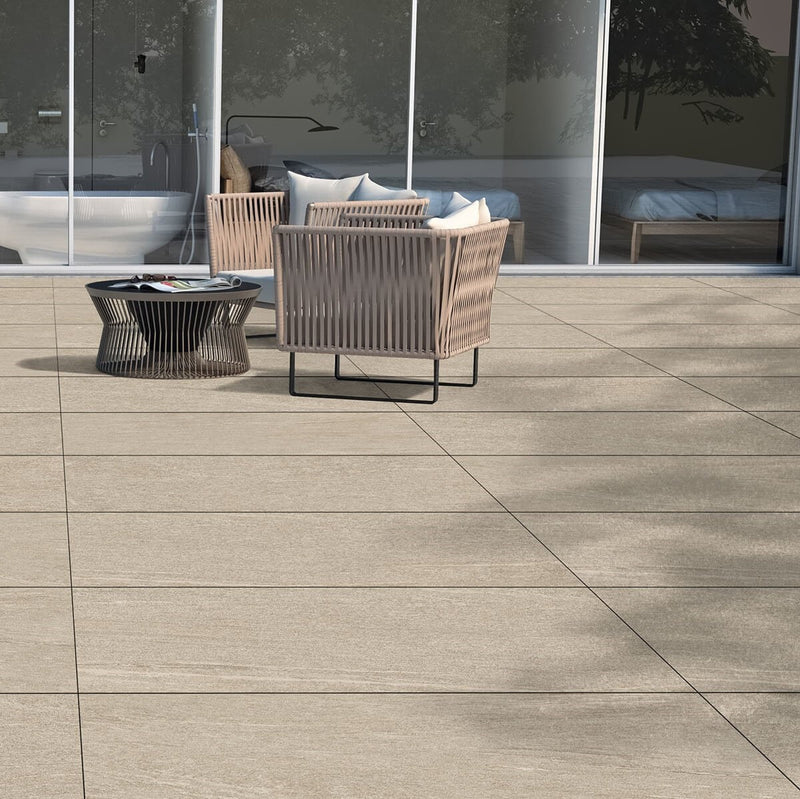 Load image into Gallery viewer, Promenade Earth - Beige Porcelain Paving Tiles - 1000 x 500 x 20mm
