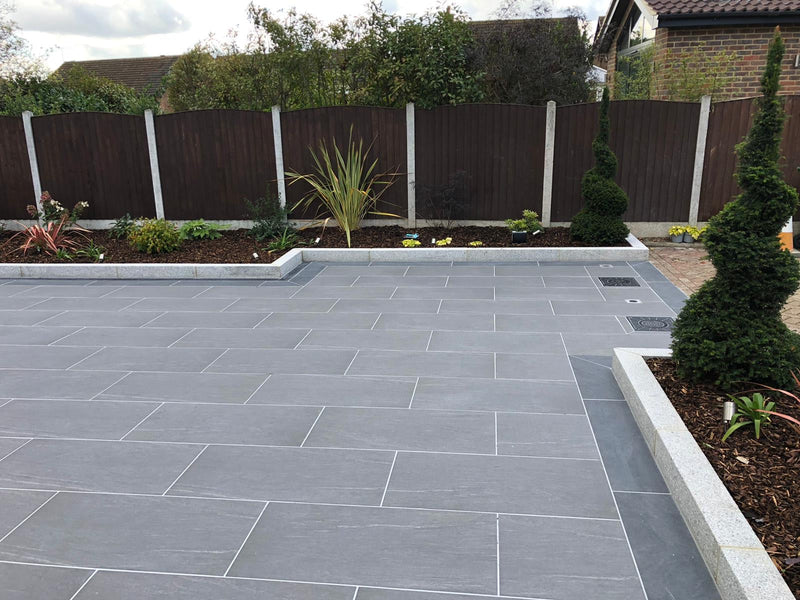 Load image into Gallery viewer, Promenade Fog - Black Porcelain Paving Tiles - 1000 x 500 x 20mm
