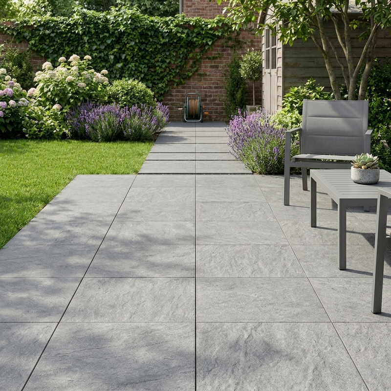 Load image into Gallery viewer, Rasa - Grey Porcelain Paving Tiles - 900 x 600 x 20mm
