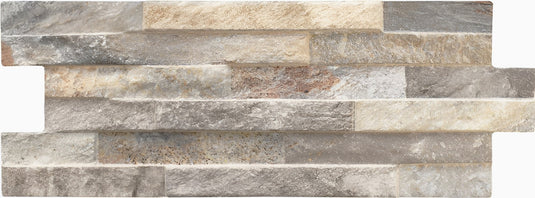 Reflection Deserto- Beige & Grey Porcelain Wall Cladding Tiles - 400 x 160 x 9mm