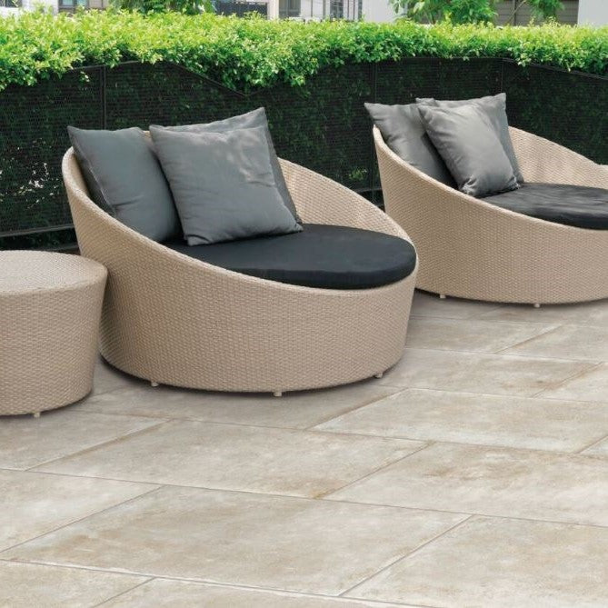 Load image into Gallery viewer, Rustico Talco - Ivory Porcelain Paving Tiles - 900 x 600 x 20mm
