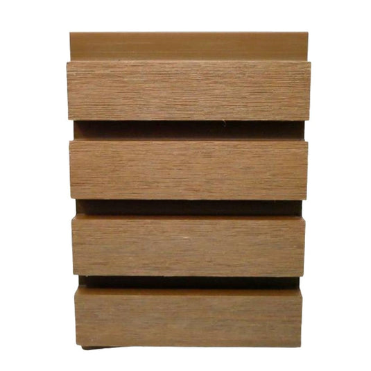 Slatted Spiced Cedar - Brown Composite Cladding - Cladding Board - 2500 x 200 x 26 mm
