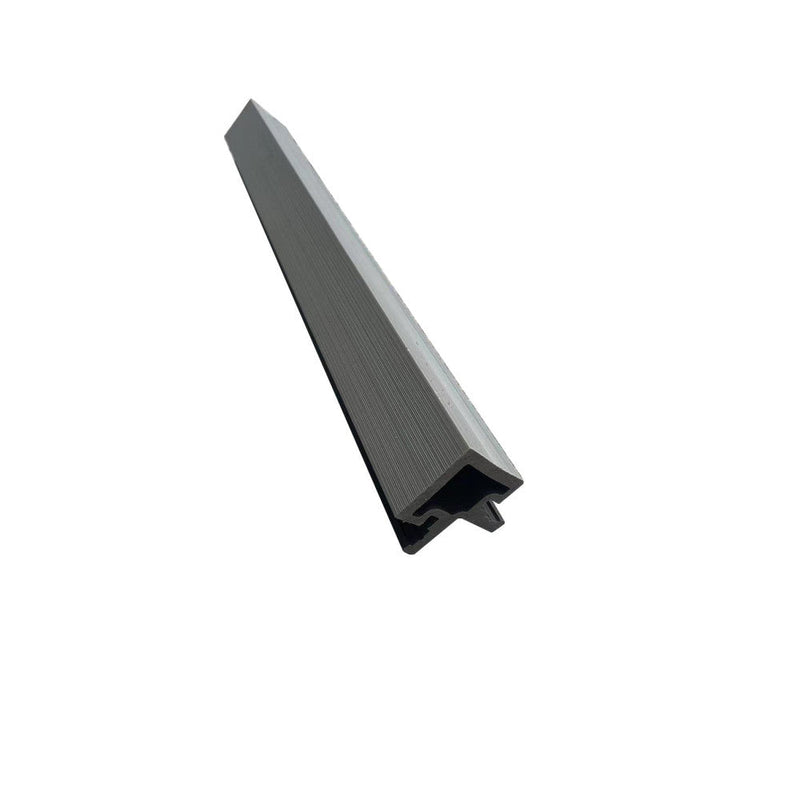 Load image into Gallery viewer, Slatted Misty Wood - Grey &amp; Brown Composite Cladding - Corner Piece - 2200 x 49.25 x 49.25 mm

