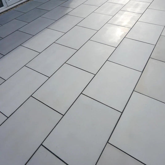 Kandala Sawn & Honed - Grey Porcelain Paving Tiles - 900 x 600 x 20mm