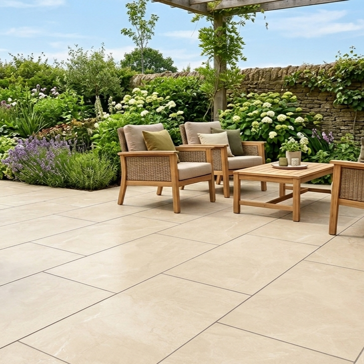 Load image into Gallery viewer, Storm - Beige Porcelain Paving Tiles - 900 x 600 x 20mm
