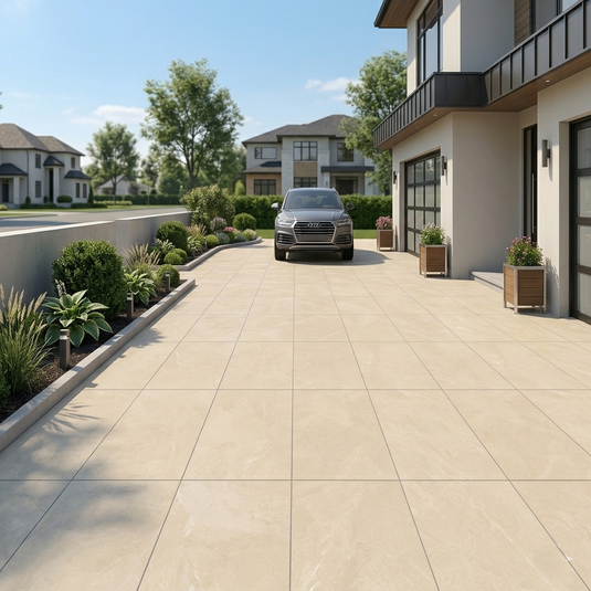 Storm - Beige Porcelain Paving Tiles - 900 x 600 x 20mm
