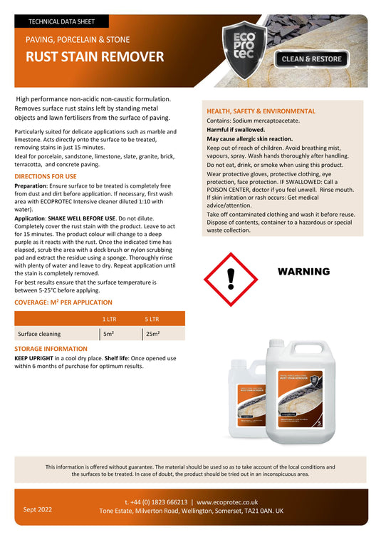 LTP Ecoprotec Rust Stain Remover - 5L