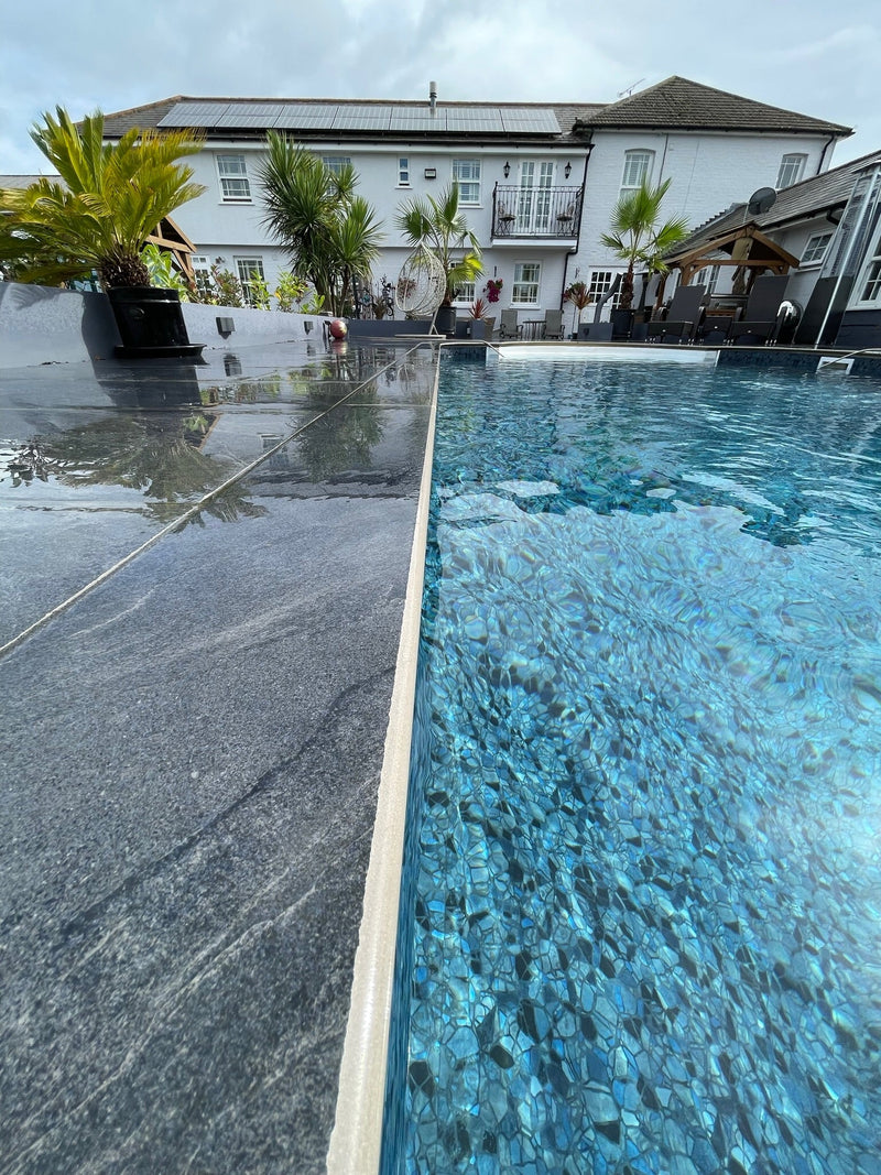 Load image into Gallery viewer, Titan Dark - Black Porcelain Paving Tiles - 1200 x 600 x 20mm
