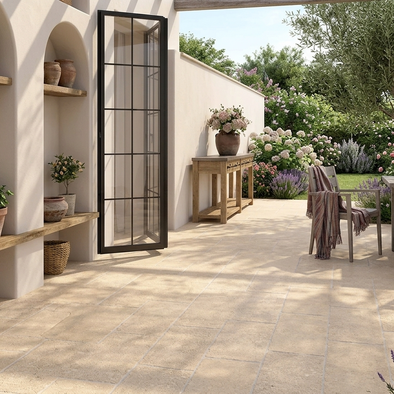Load image into Gallery viewer, Westbury Natural - Beige Porcelain Paving Tiles - 900 x 600 x 20mm
